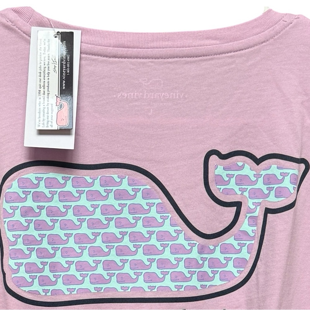 Vineyard Vines Lilac Ice Long Sleeve Graphic Tee. Color is more like photo #3 - Picture 3 of 5